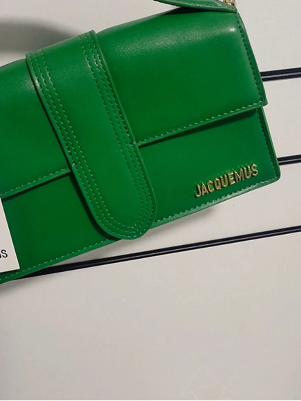 Jacquemus Green Leather Shoulder Bag with Top Handle - Picture 3 of 7